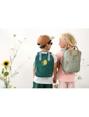 Lassig Plecak mini kwadratowy Little Gang Lemon dark green