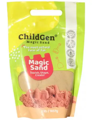 ChildGen, Piasek kinetyczny, 100% NATURALNY SKŁAD, opakowanie re-fill uzupełniające 907g, zapach brzoskwiniowy