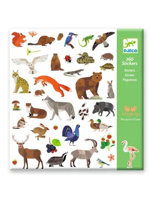 Naklejki Fauna 160 szt., Djeco