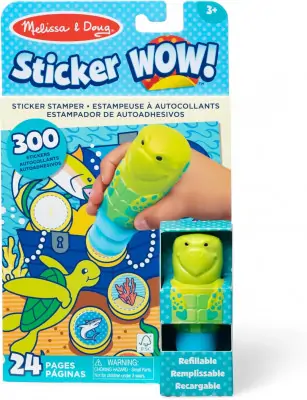 Sticker WOW! stempelki z naklejkami żółw, Melissa & Doug