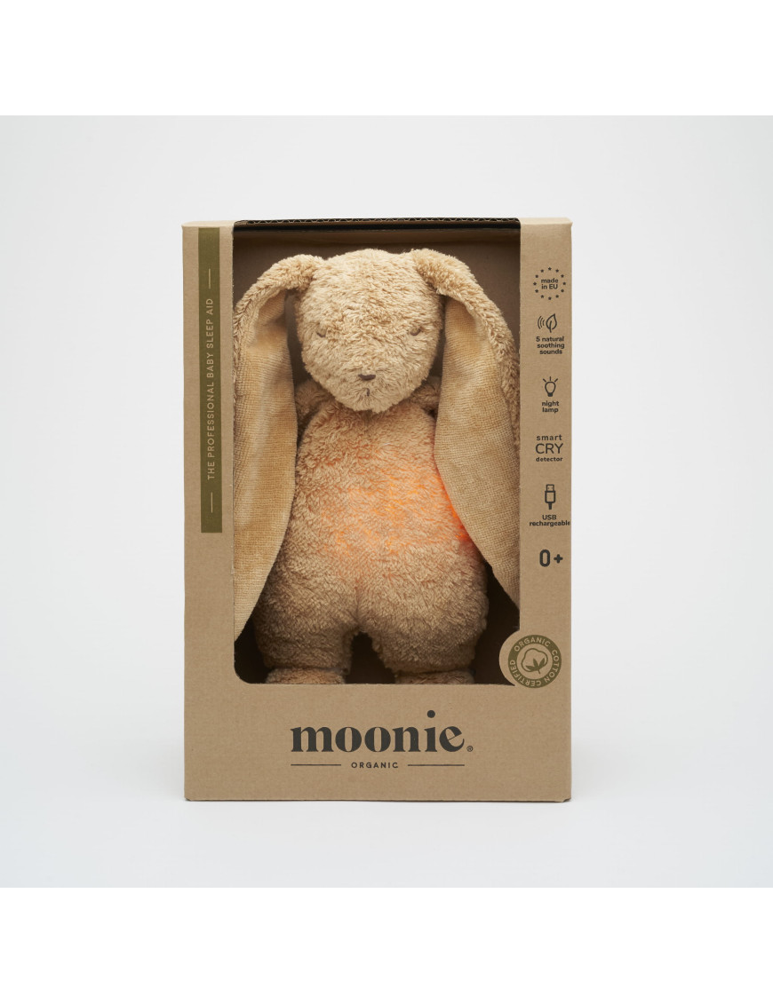 Szumiący królik organic z lampką Cappuccino MOONIE
