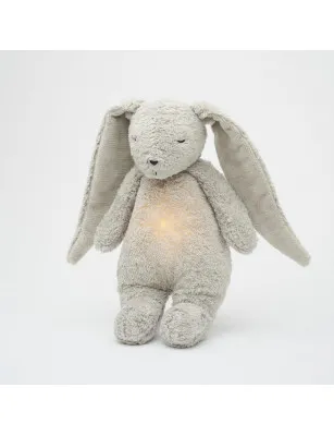 Szumiący królik organic z lampką Grey MOONIE