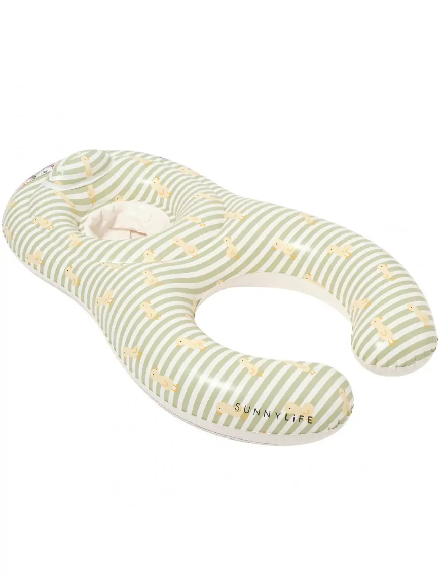 Pływający fotelik dla niemowląt EU Duck Sage Stripe Sunnylife