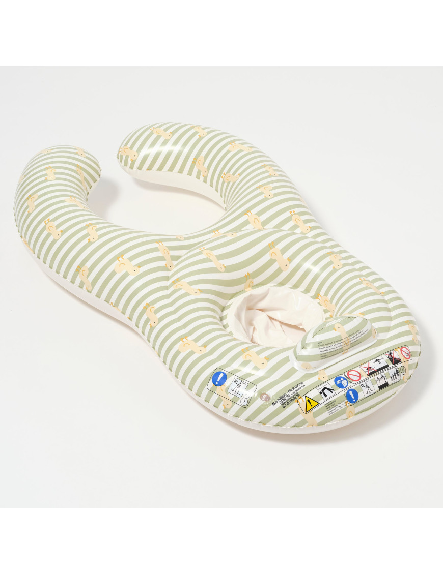 Pływający fotelik dla niemowląt EU Duck Sage Stripe Sunnylife