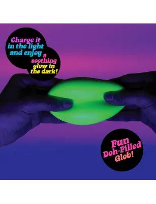 Sensoryczny gniotek Schylling - Glow in the Dark Needoh biały