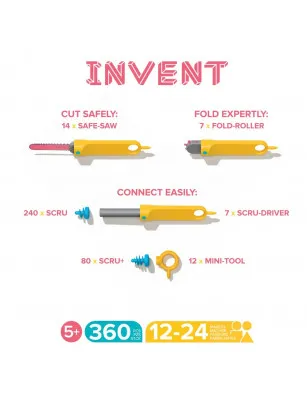 Zestaw narzędzi do konstruowania DIY Makedo - Invent