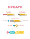 Zestaw narzędzi do konstruowania DIY Makedo - Create