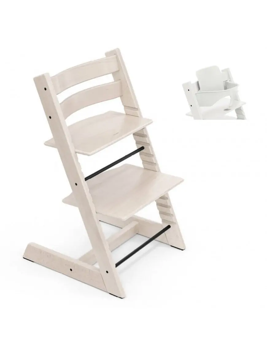 Krzesło Tripp Trapp® Stokke Whitewash + Baby Set GRATIS