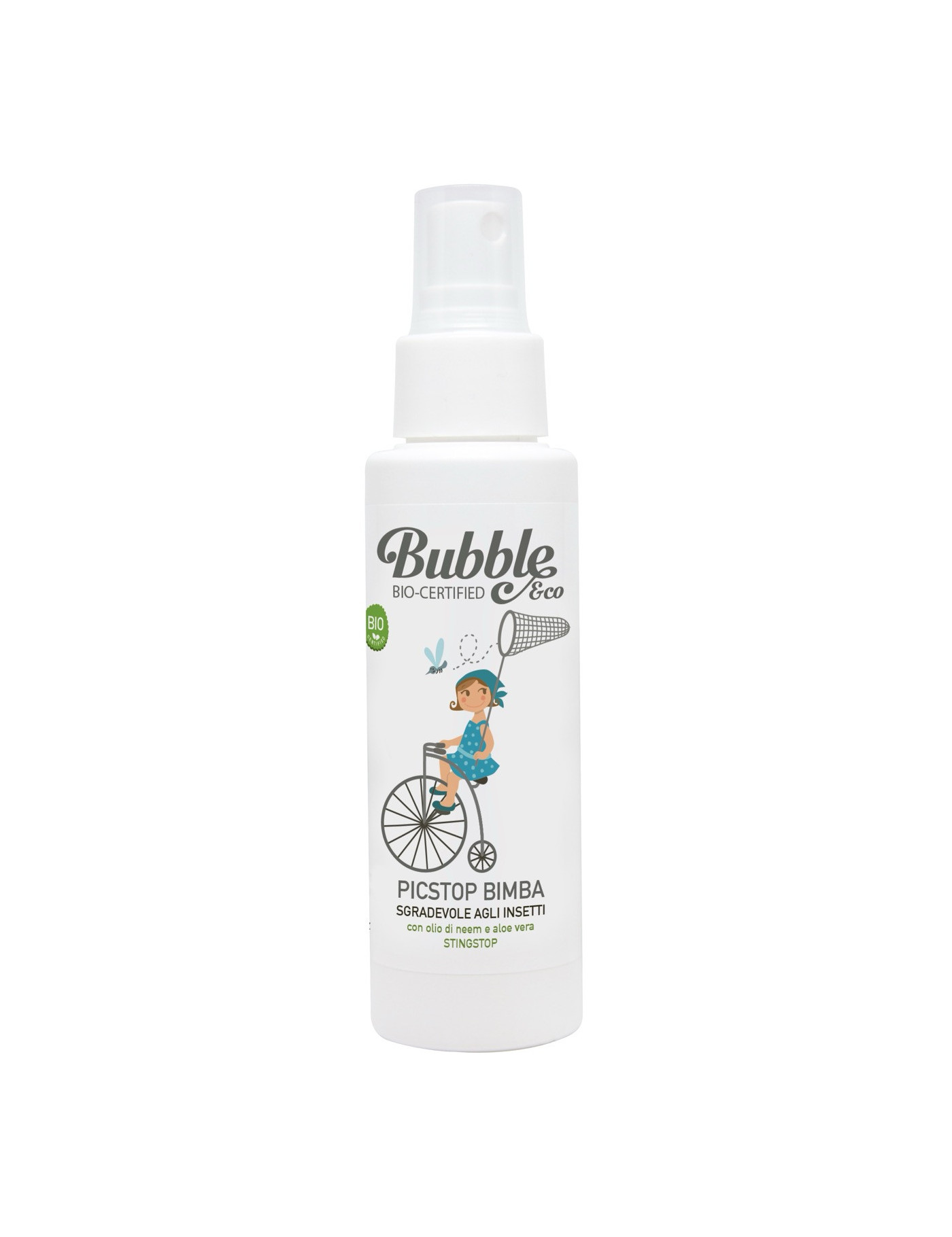 Bubble&CO, Organiczna Emulsja Odstraszająca Owady dla Dziewczynki, 100 ml, 0m+