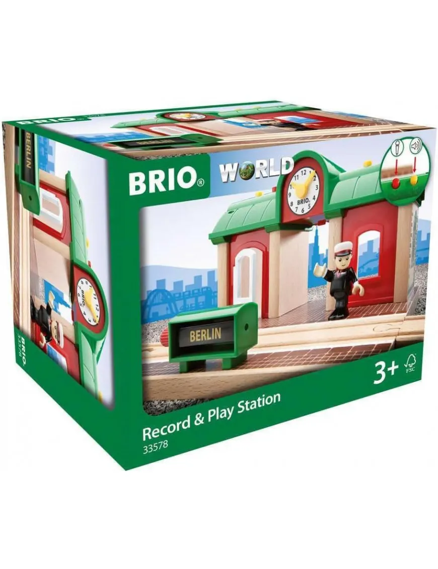 BRIO World Stacja kolejowa z nagrywarką.