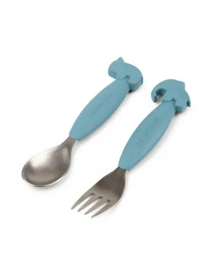 Done by Deer Sztućce dla Dziecka Easy-Grip Blue 2 szt.
