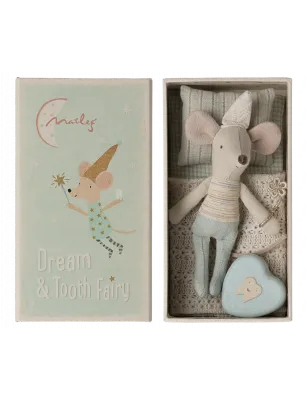 OUTLET Myszka Maileg - Tooth fairy mouse, Little brother in matchbox