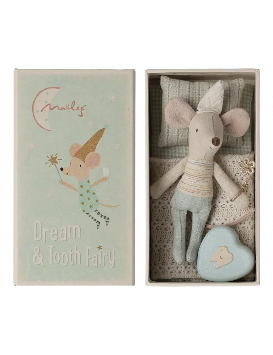 OUTLET Myszka Maileg - Tooth fairy mouse, Little brother in matchbox