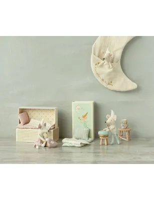 OUTLET Myszka Maileg - Tooth fairy mouse, Little brother in matchbox