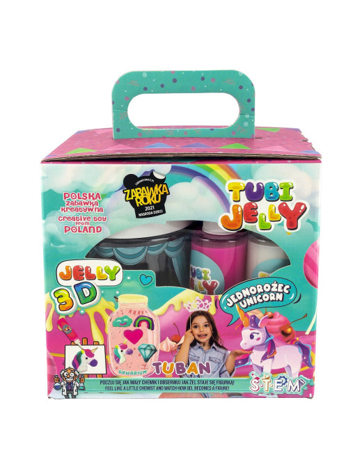 Zestaw Tubi Jelly TUBAN 6 kolorów + małe akwarium  Jednorożec