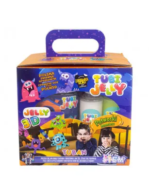 Zestaw Tubi Jelly TUBAN 6 kolorów + małe akwarium Potworki