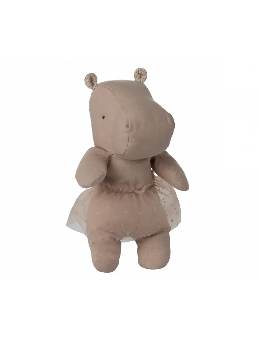 Maileg Safari Friends – Mały Hipopotam Balerina, 23 cm
