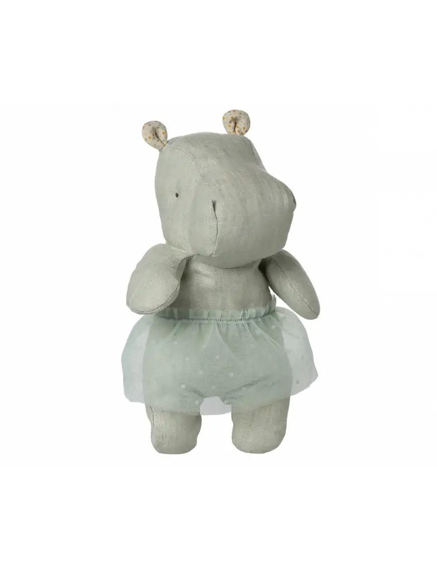 Maileg Safari Friends – Mały Hipopotam Balerina, 23 cm