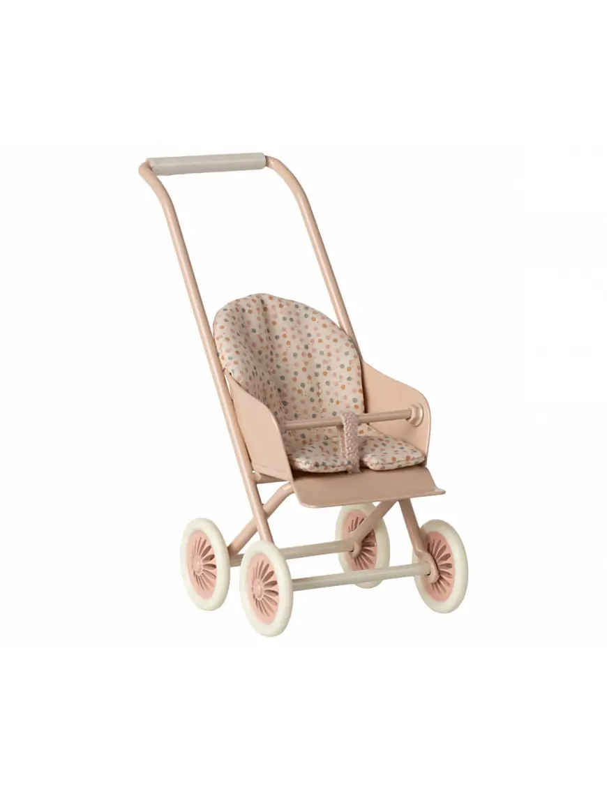 Wózek dla myszek Maileg, Micro – Powder Pink