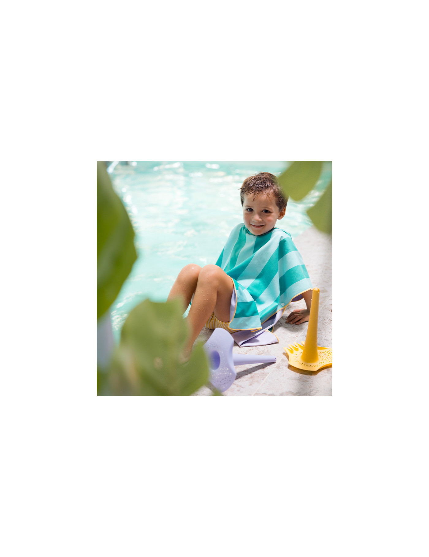 QUUT Dwustronne poncho kąpielowe dla dzieci Lagoon