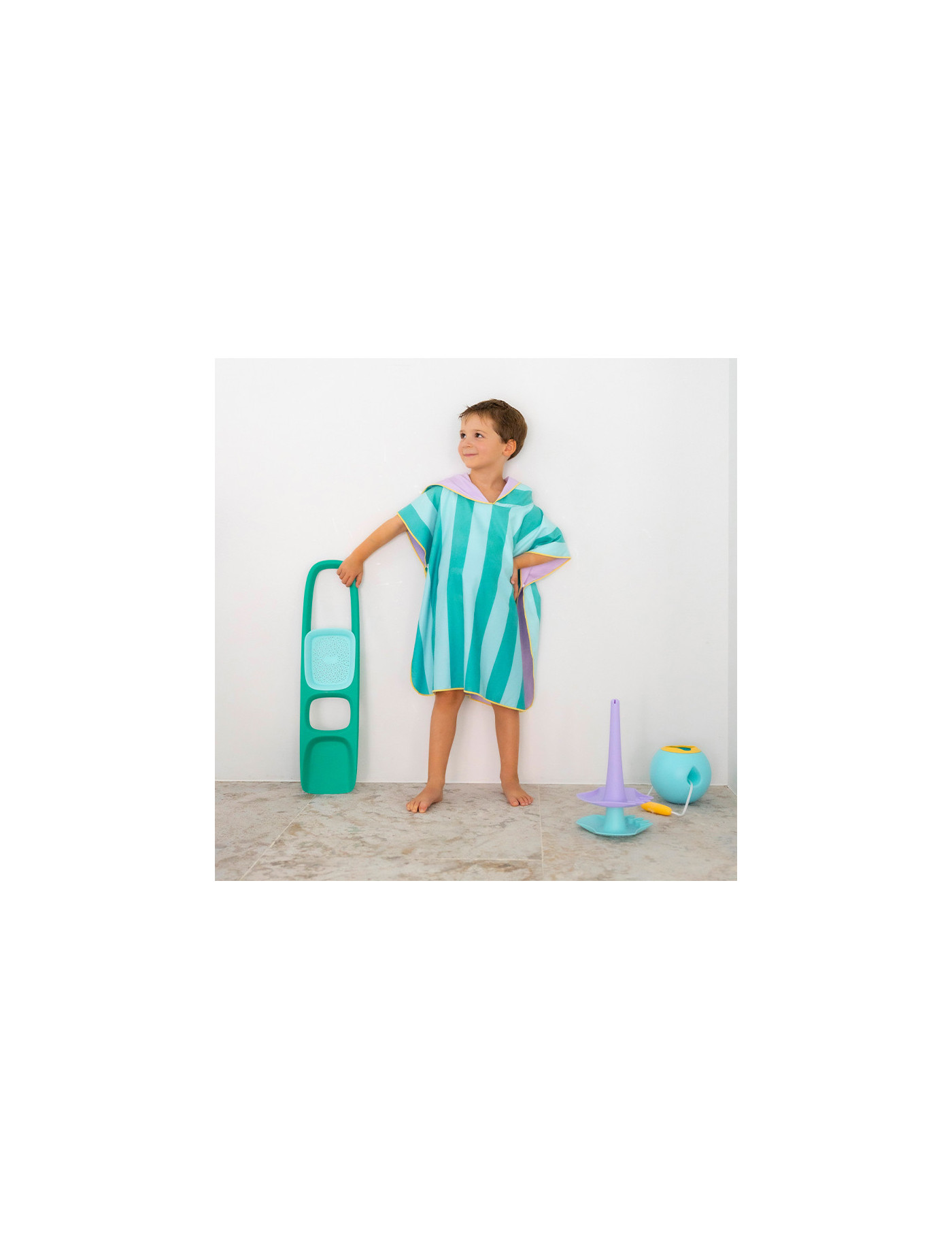 QUUT Dwustronne poncho kąpielowe dla dzieci Lagoon