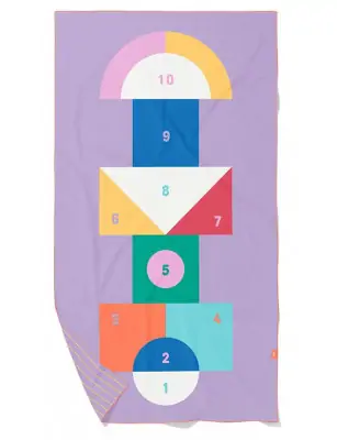 QUUT Dwustronny ręcznik plażowy PlayTowels L (180 x 100cm) Hopscotch