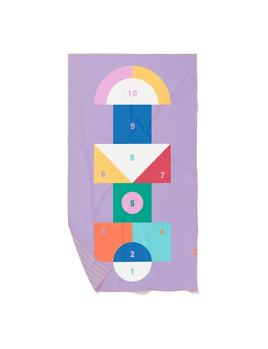 QUUT Dwustronny ręcznik plażowy PlayTowels L (180 x 100cm) Hopscotch