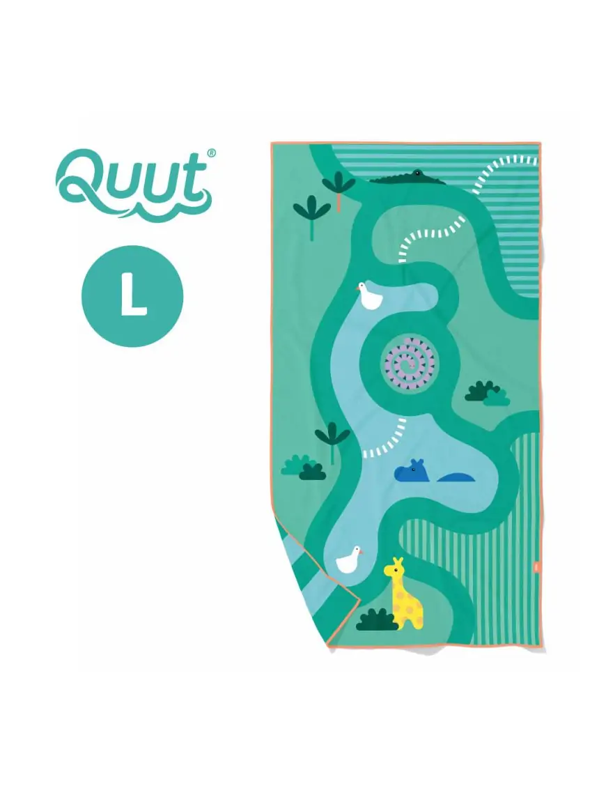 QUUT Dwustronny ręcznik plażowy PlayTowels L (180 x 100cm) Safari