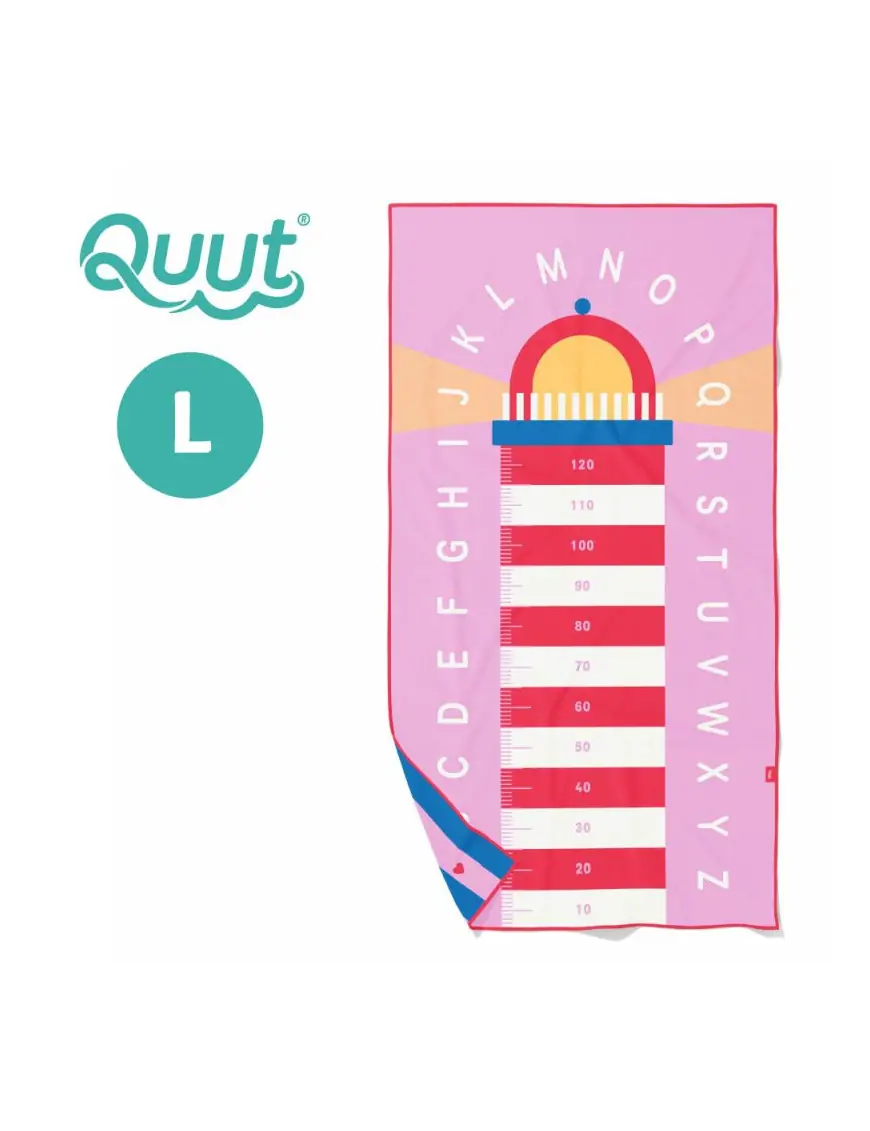QUUT Dwustronny ręcznik plażowy PlayTowels L (180 x 100cm) Lighthouse Cherry