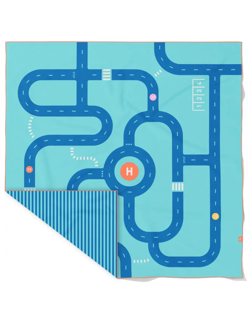 QUUT Dwustronny ręcznik plażowy PlayTowels XL (180 x 180cm) Road