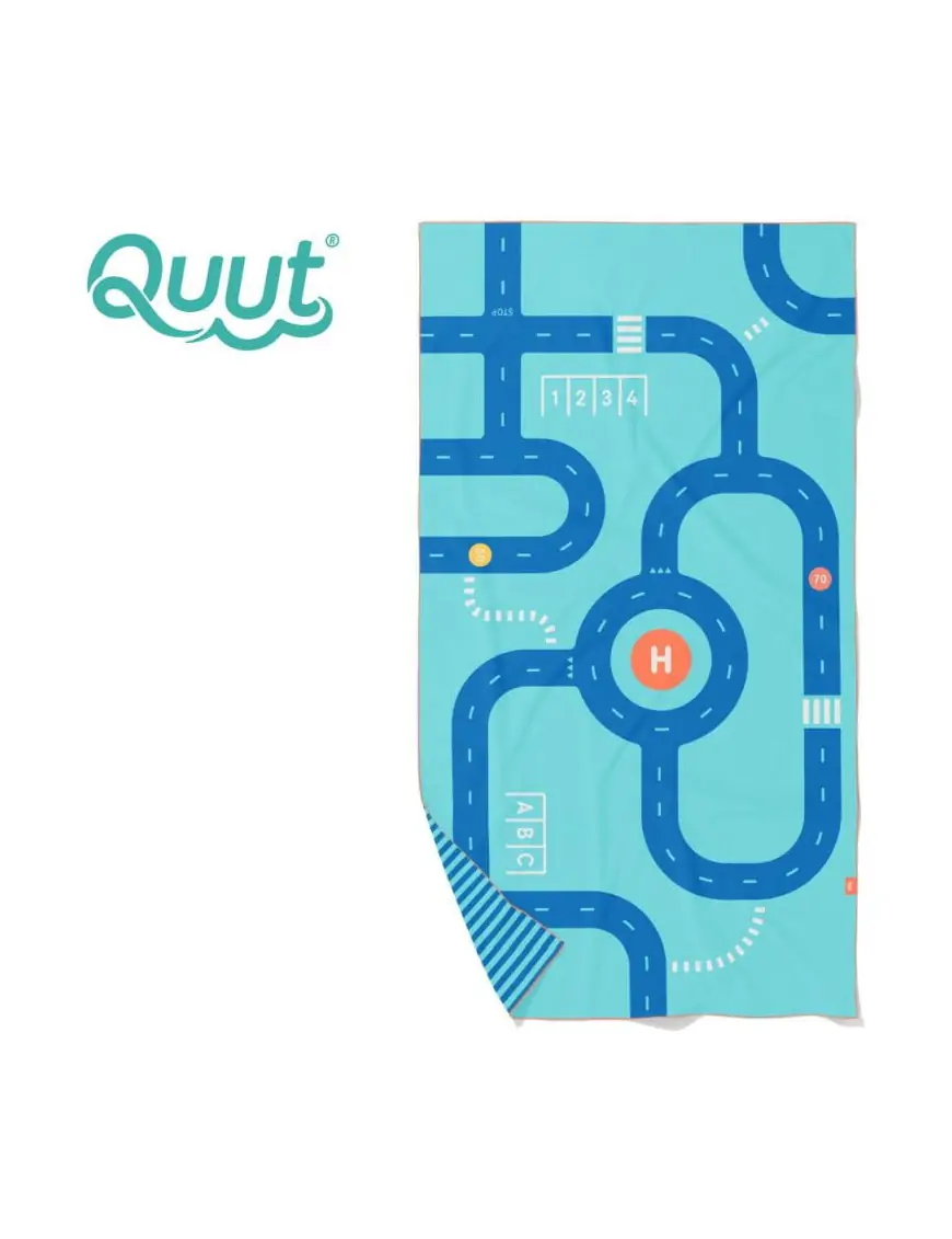 QUUT Dwustronny ręcznik plażowy PlayTowels L (180 x 100cm) Road