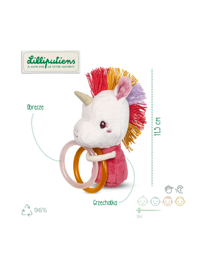 Lilliputiens Grzechotka Jednorożec Lena 3 m+