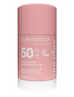 Alphanova Daily Sun, Glow, sztyft z filtrem SPF50, 17 ml