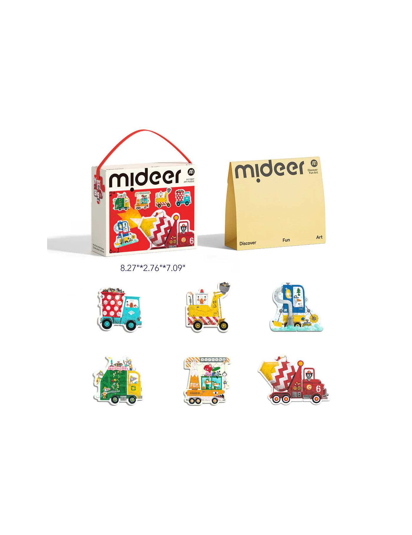 Moje pierwsze puzzle Pojazdy 6w1 mideer