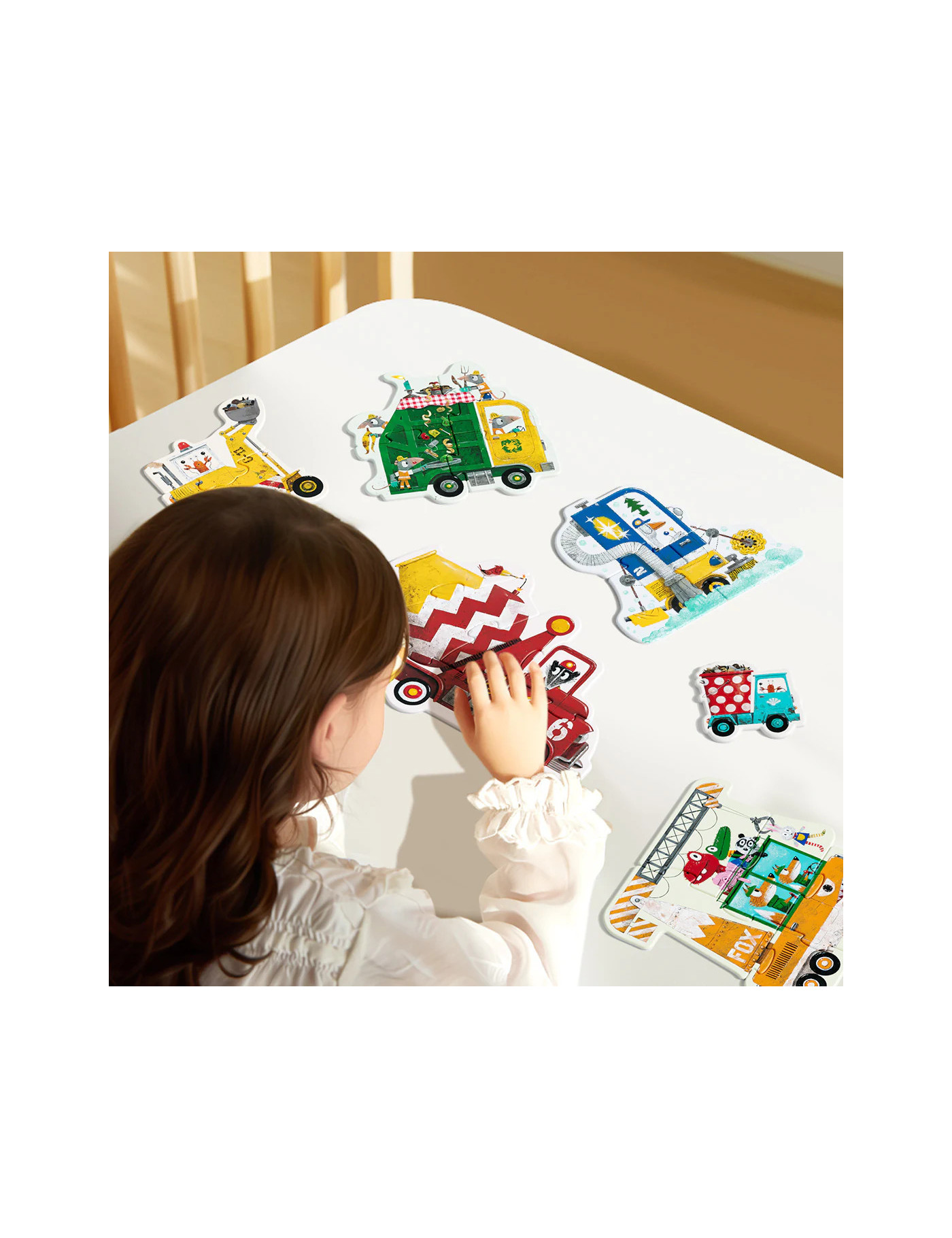 Moje pierwsze puzzle Pojazdy 6w1 mideer