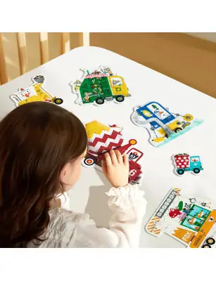 Moje pierwsze puzzle Pojazdy 6w1 mideer