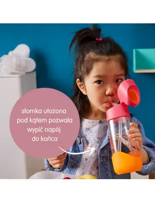Butelka tritanowa ze słomką 450 ml, Spearmint, b.box