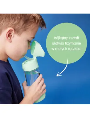 Butelka tritanowa ze słomką 450 ml, Spearmint, b.box