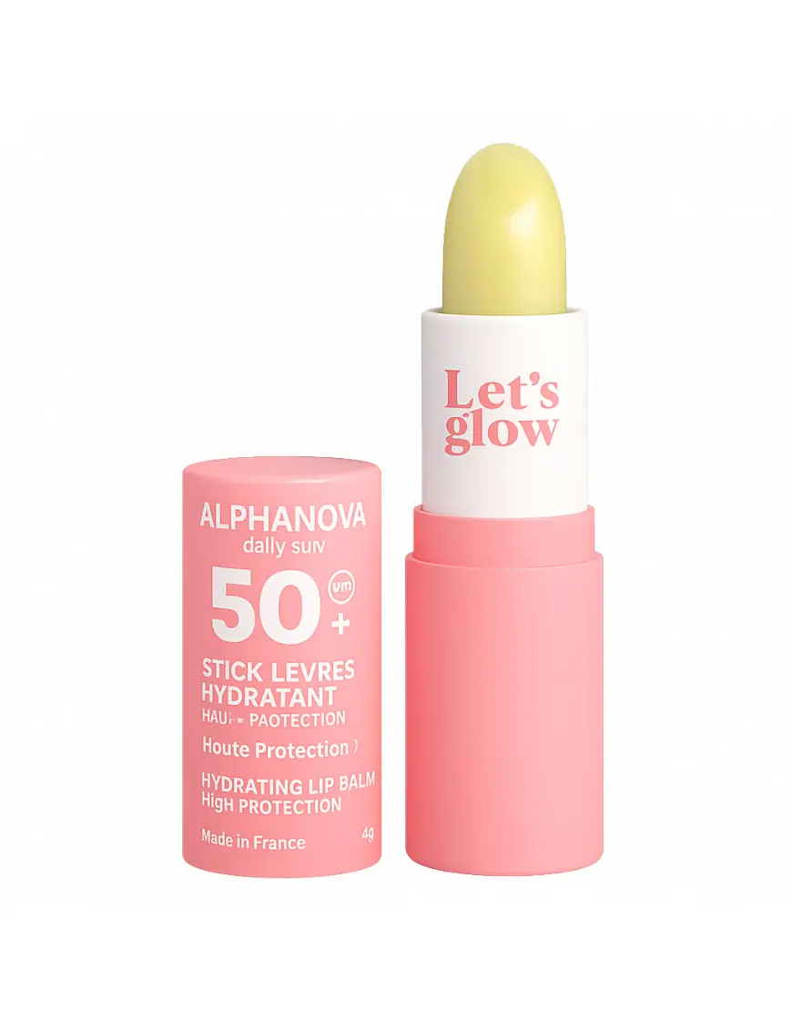 Alphanova Daily Sun, Glow, pomadka do ust z filtrem SPF50+, 4g