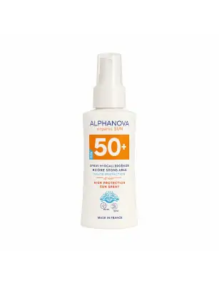 Alphanova Sun Bio, Spray z filtrem SPF50, wersja podróżna, 90g