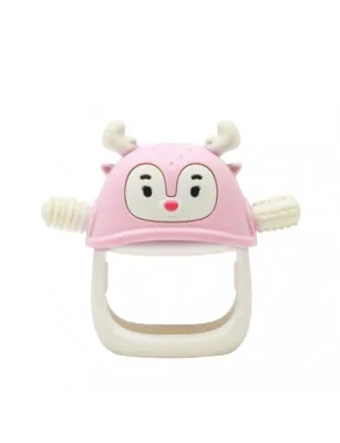 OUTLET Smily Mia, gryzak silikonowy Renifer Light pink