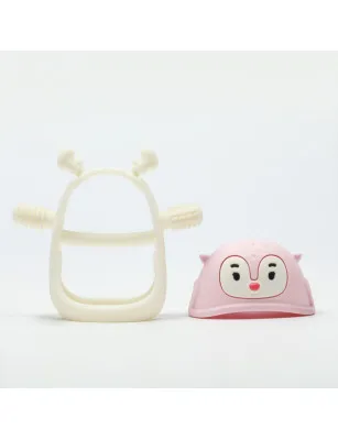 OUTLET Smily Mia, gryzak silikonowy Renifer Light pink