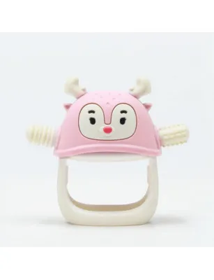 OUTLET Smily Mia, gryzak silikonowy Renifer Light pink