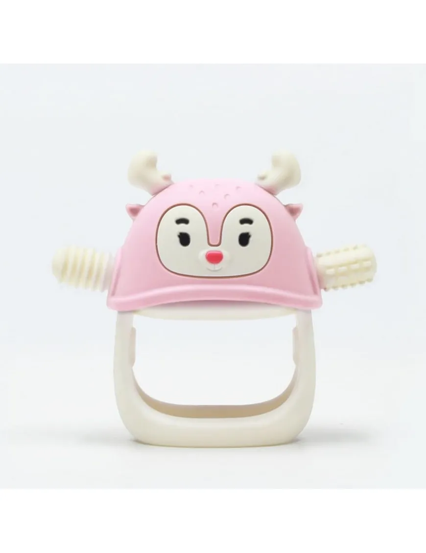 OUTLET Smily Mia, gryzak silikonowy Renifer Light pink