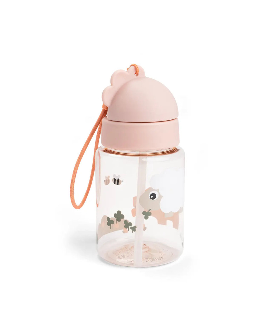 Done by Deer, Bidon ze słomką 280ml Farm Powder