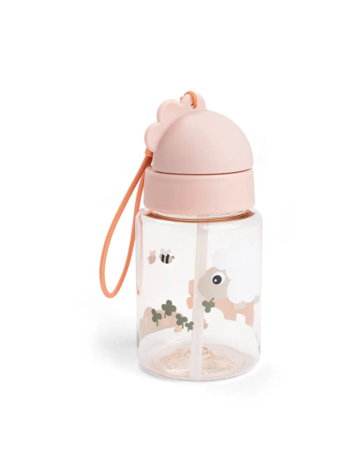 Done by Deer, Bidon ze słomką 280ml Farm Powder