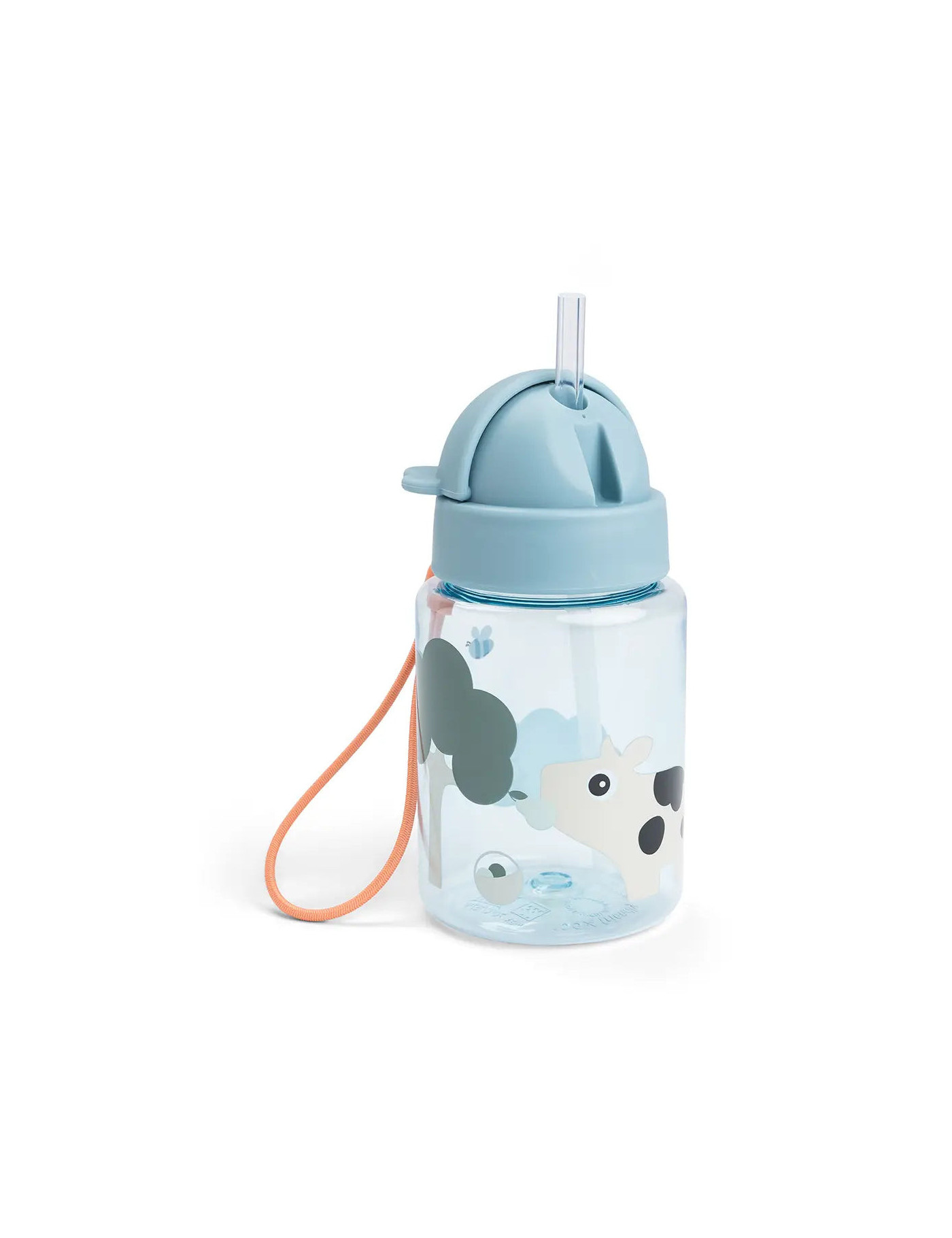 Bidon ze słomką 280ml Farm Blue , Done by Deer