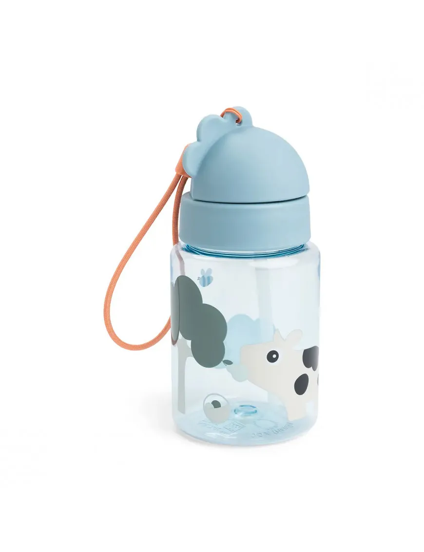 Bidon ze słomką 280ml Farm Blue , Done by Deer