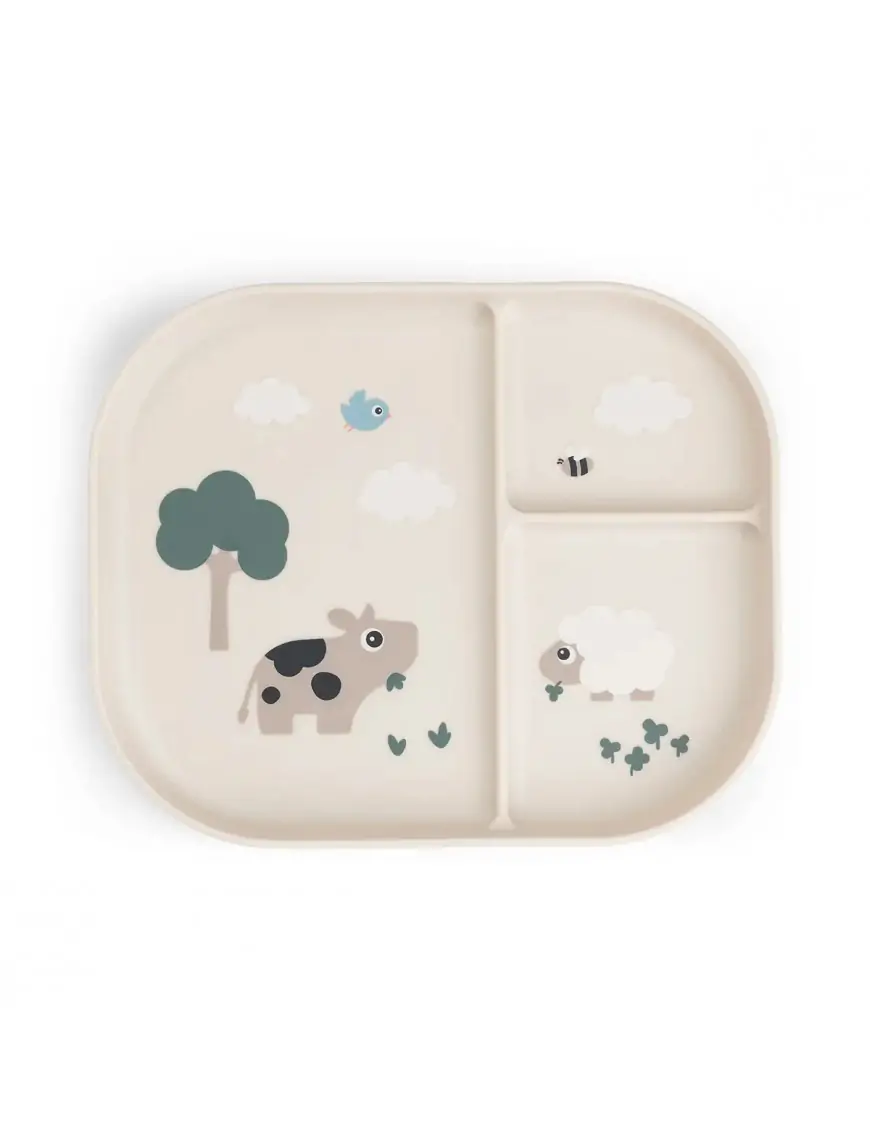 Done by Deer Talerzyk Dzielony Foodie Tiny Farm Sand