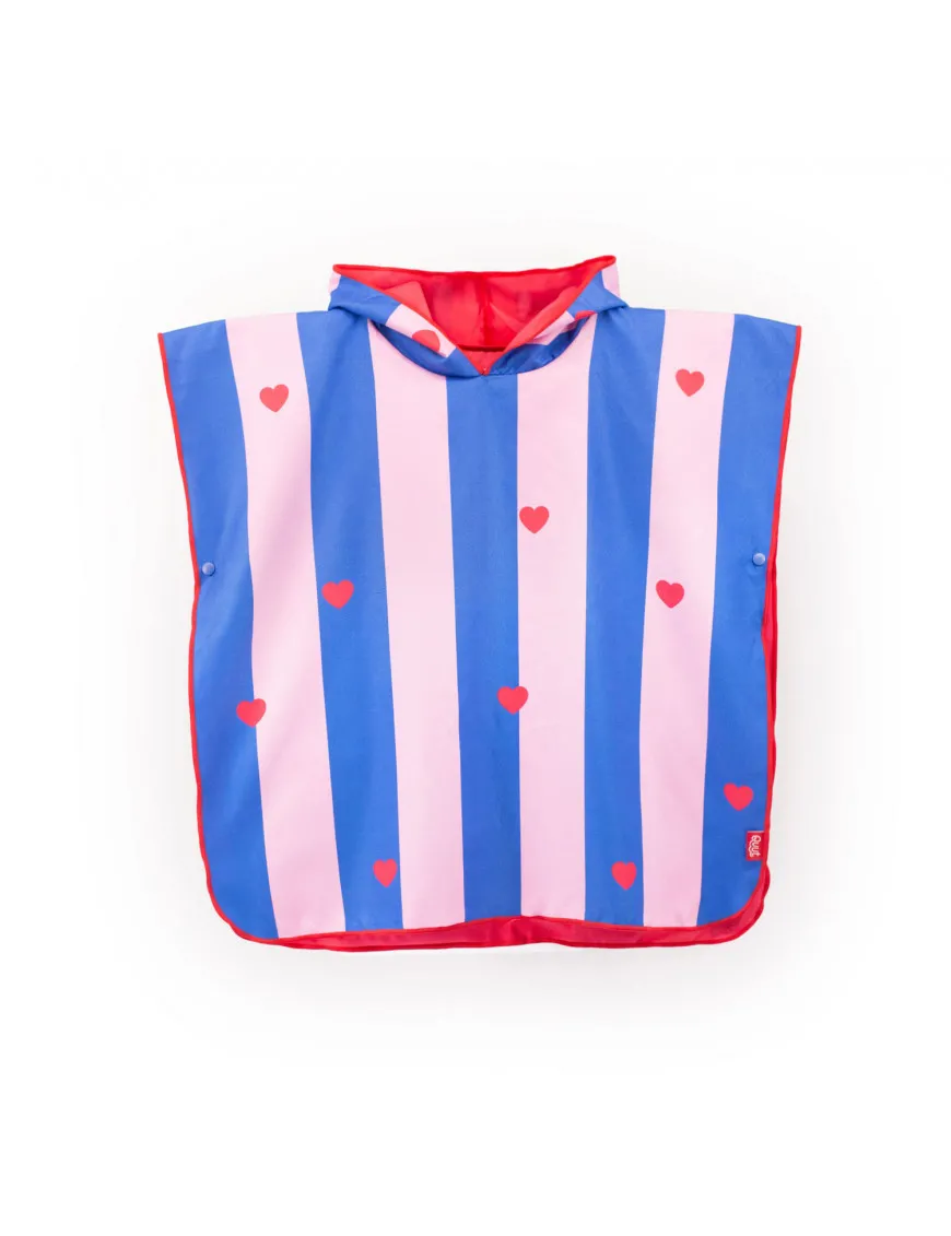 OUTLET QUUT Dwustronne poncho kąpielowe dla dzieci Cherry Red